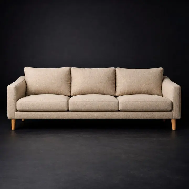 Sofa Beige Linen 3 chỗ