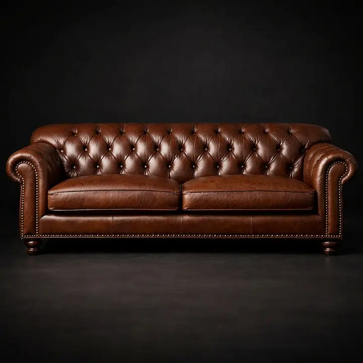 Sofa Da Classic Nâu